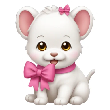  ྀིྀི baby animals with bow sticker