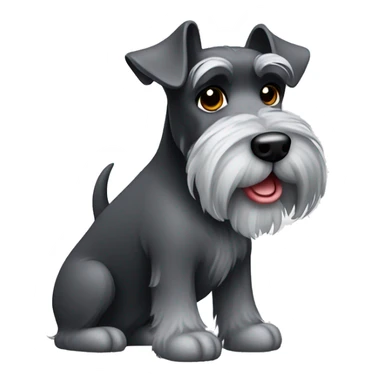 Dark grey schnauzer  sticker