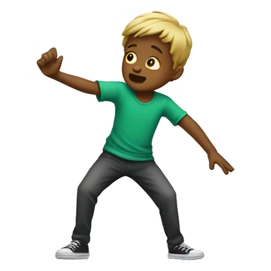a boy doing the dab sticker