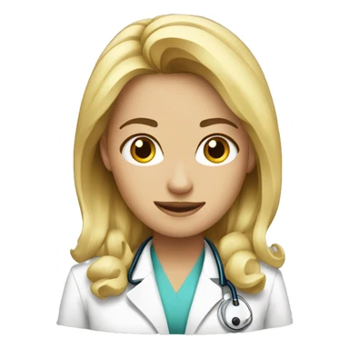pretty blonde woman doctor  sticker