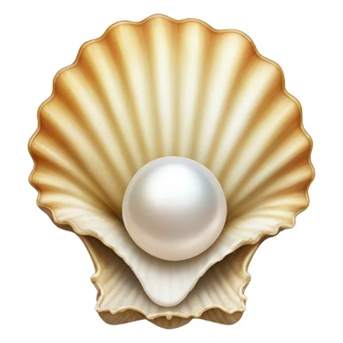 Seashell with a pearl inside sticker