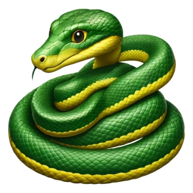 baby anaconda curled up sticker