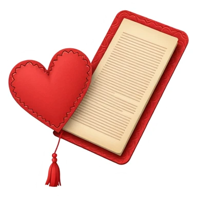 heart patterned bookmark sticker