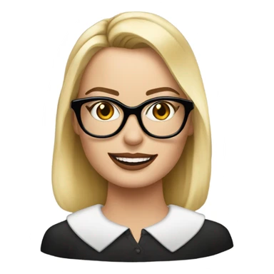 Margot robbie with glasses  sticker