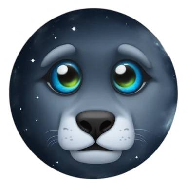 Een wereldbol met ogen en ene mond sticker