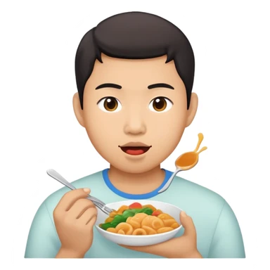 asian eating sebastian  sticker