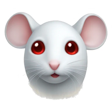 white mouse with red eyes sticker