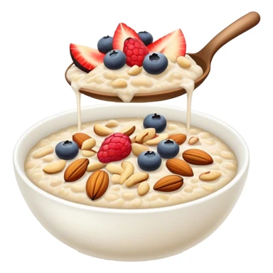Porridge with fruit and nuts sticker
