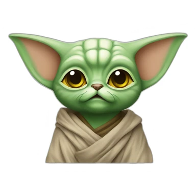 Cat yoda sticker