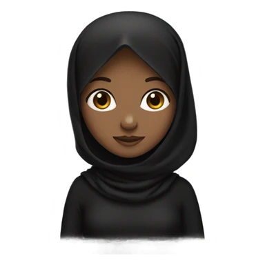 Girl with a black hijab  sticker