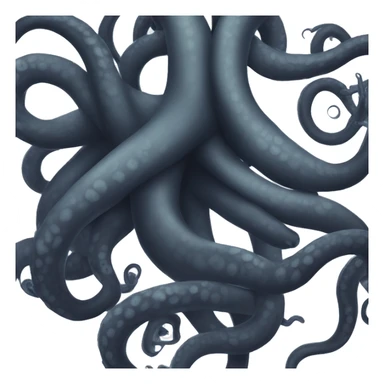 Single Black tentacle sticker