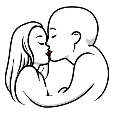 Russian and Mexican couple kissing sticker