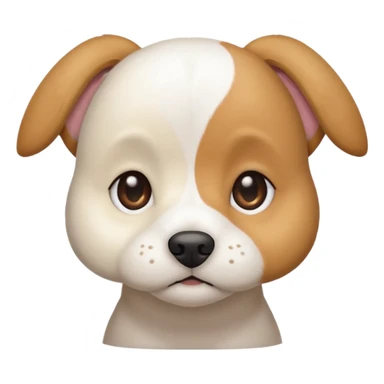 a white beagle x maltese x chi dog the size of a kelpie with light brown ears and a light brown patch on one eye sticker
