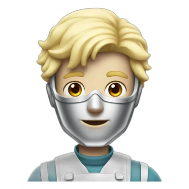 Blonde Guy maid robot sticker