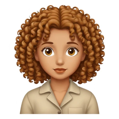 girl with tan  skin and curly hair sticker