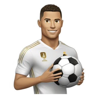 Ronaldo avec le ballon d'or sticker
