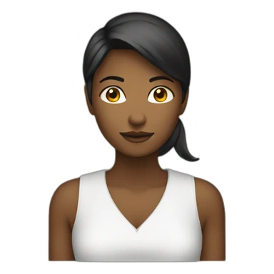 help us emoji icon, woman black sticker
