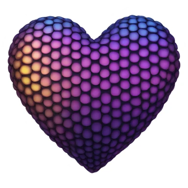 dark warm iridescent SCALE heart sticker