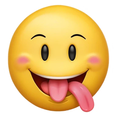 Smiley face with two tongues sticker