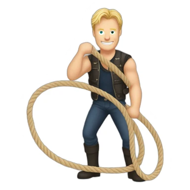 mark speight holding rope sticker