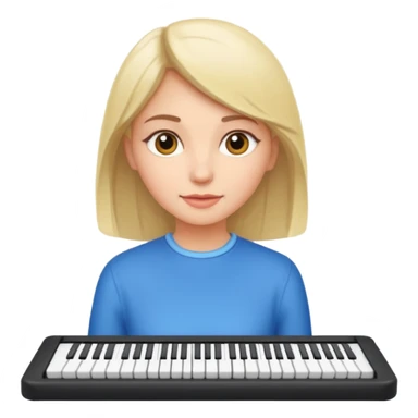 Girl with keyboard sticker