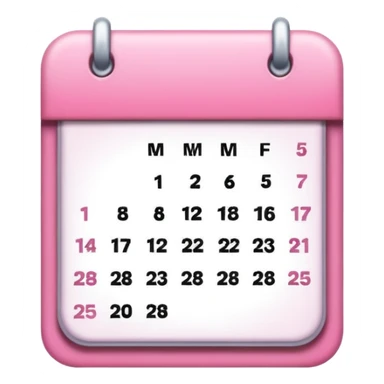 a pink-toned calendar sticker