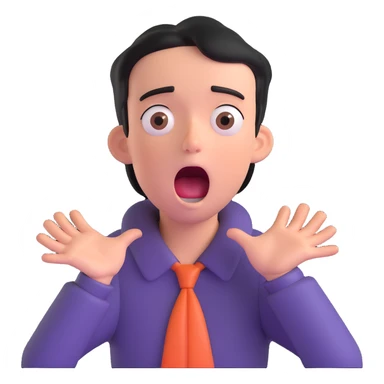 cartoon emoji of a person making a dramatic choking gesture, comical and exaggerated sticker