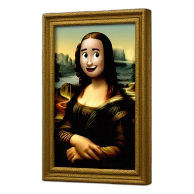 Mona Lisa with iPhone  sticker