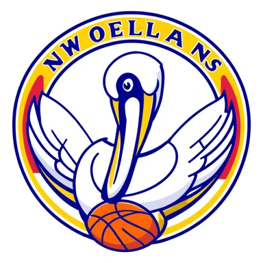 New Orleans Pelicans basketball logo sticker
