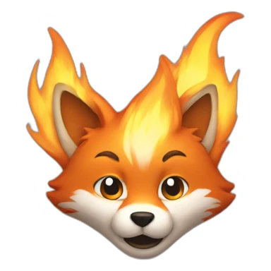 flame that looks like a fox sticker