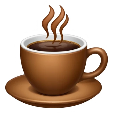 A coffee emoji very small like how a emoji is supposed to be sticker
