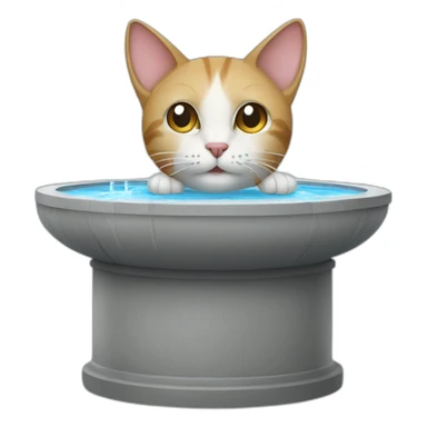Cat water fountain sticker
