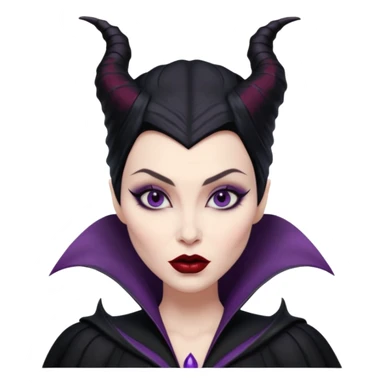 Maleficent kiss face sticker