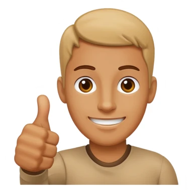 Person giving thumbs up sticker