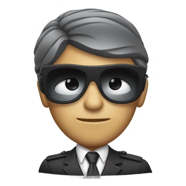 secret agent head sticker