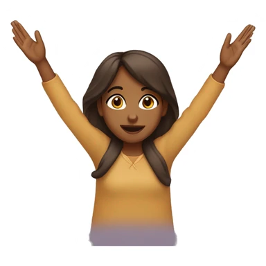 Brown girl raising her hands like she doesn’t care sticker