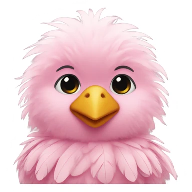 pink colour cute chick sticker