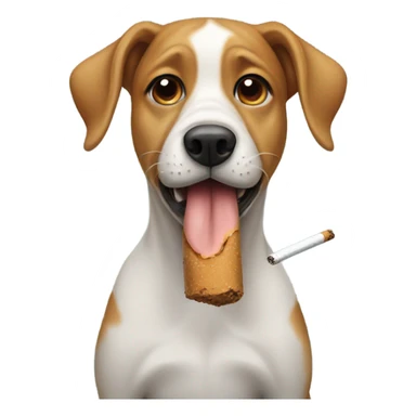 Dog smoking a cigarette  sticker