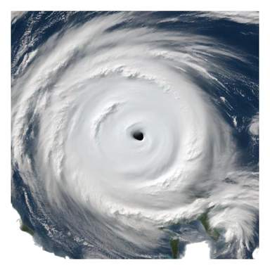 Hurricane from satellite sticker