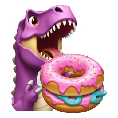DINOSAUR EAT DONUT sticker