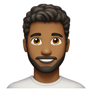 Young man with a warm medium skin tone, thick dark hair with fade on the sides, neatly trimmed beard, and an oval-shaped face.







 sticker