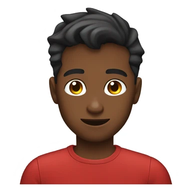 young man in red shirt as Batman  sticker