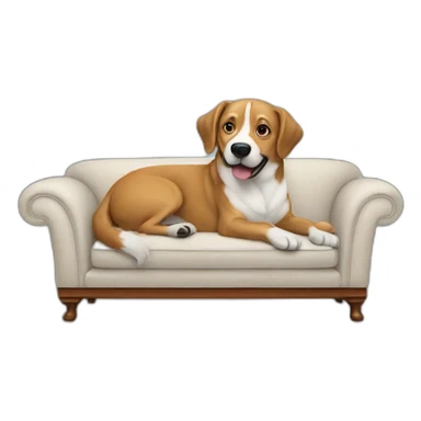 dog on couch sticker