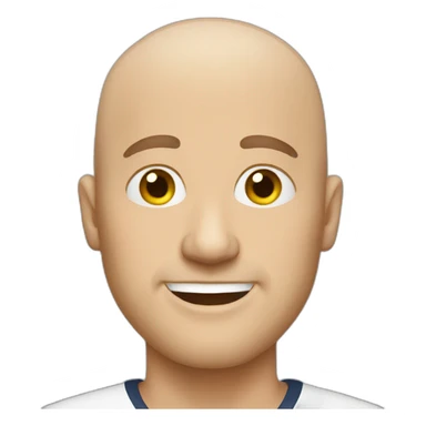 Bald white navy man sticker