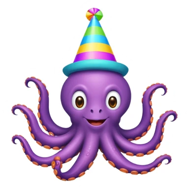 Make an octopus celebrating sticker