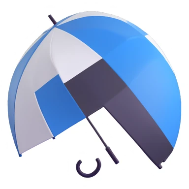 umbrella with blue and white stripes sticker