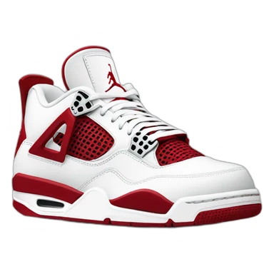 jordan 4 red and white sticker