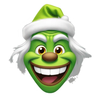 Smiling grinch sticker