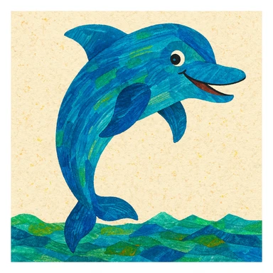 Eric carle dolphin sticker