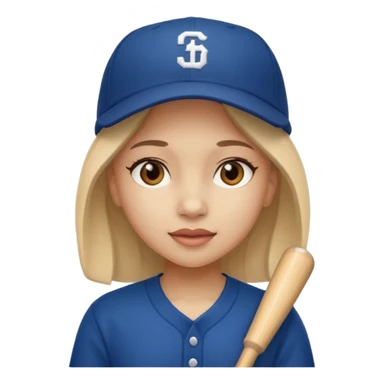 baseball hatted girl sticker